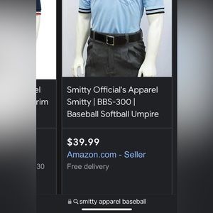 Smitty Official Umpire shirt